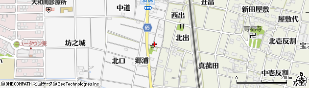 愛知県一宮市大和町於保郷浦周辺の地図