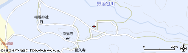 京都府南丹市美山町野添（溝ノ下）周辺の地図