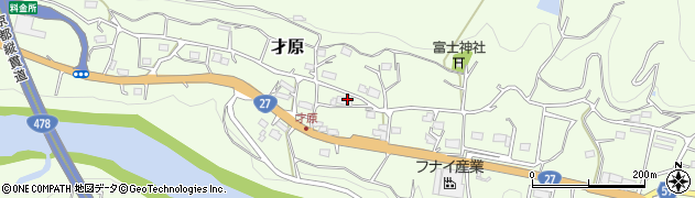 京都府京丹波町（船井郡）才原（中島）周辺の地図