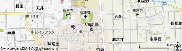 愛知県一宮市萩原町高木（東浦）周辺の地図
