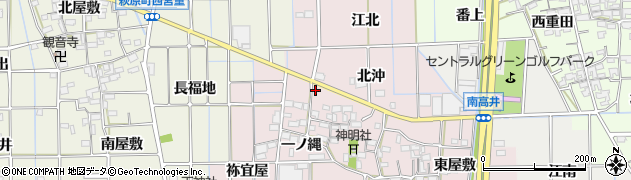 愛知県一宮市萩原町東宮重（西北沖）周辺の地図