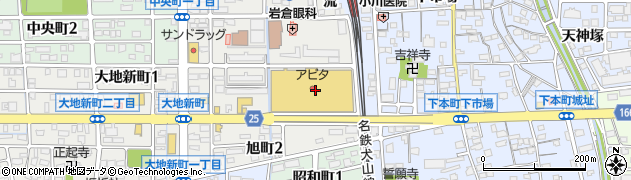 デコホームアピタパワー岩倉店周辺の地図