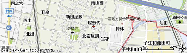 愛知県一宮市大和町氏永（屋敷代）周辺の地図