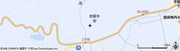 京都府南丹市美山町上平屋（奥谷）周辺の地図