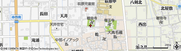 愛知県一宮市萩原町串作河室浦37周辺の地図