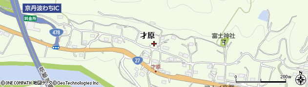 京都府船井郡京丹波町才原中道周辺の地図