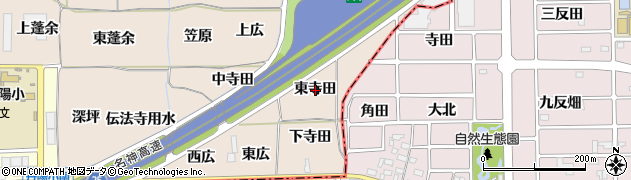 愛知県一宮市丹陽町三ツ井（東寺田）周辺の地図