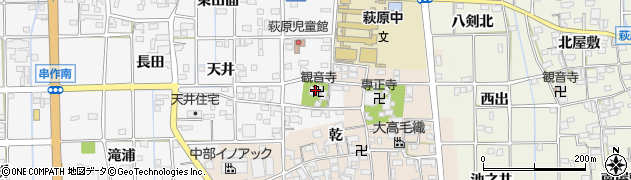 愛知県一宮市萩原町串作河室浦周辺の地図