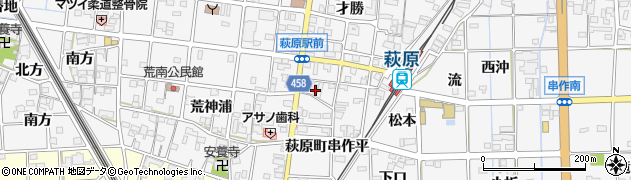愛知県一宮市萩原町串作才勝1548周辺の地図