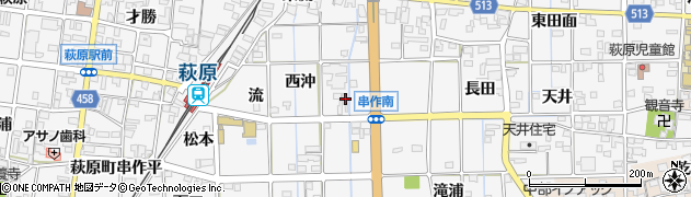 愛知県一宮市萩原町串作東沖21周辺の地図