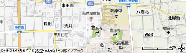 愛知県一宮市萩原町串作河室浦25周辺の地図