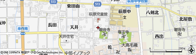 愛知県一宮市萩原町串作河室浦23周辺の地図