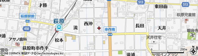 愛知県一宮市萩原町串作東沖22周辺の地図