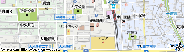 岩倉郵便局配達周辺の地図