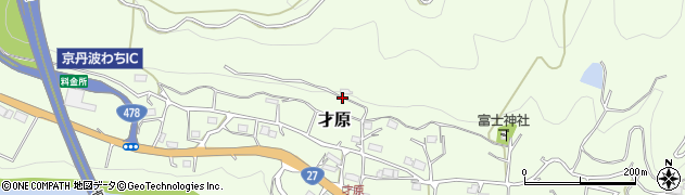 京都府京丹波町（船井郡）才原（大迫）周辺の地図