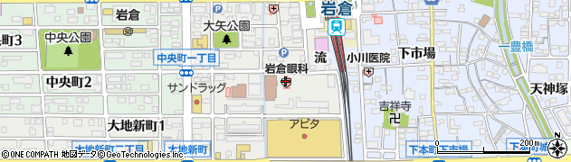 メガネ・コンタクトの賞月堂岩倉店周辺の地図