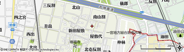 愛知県一宮市大和町氏永（南山割）周辺の地図