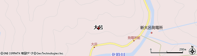 鳥取県八頭郡智頭町大呂周辺の地図