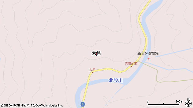 〒689-1413 鳥取県八頭郡智頭町大呂の地図