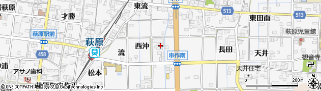 愛知県一宮市萩原町串作東沖12周辺の地図