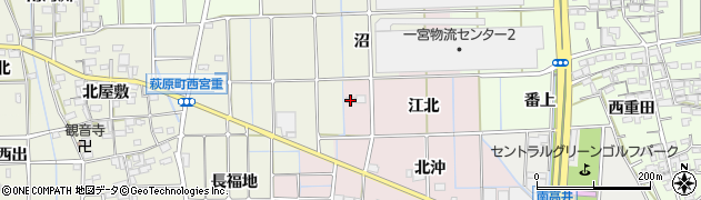 愛知県一宮市萩原町東宮重江北周辺の地図