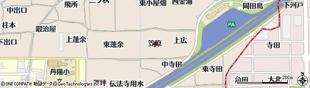 愛知県一宮市丹陽町三ツ井笠原周辺の地図