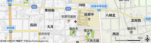 愛知県一宮市萩原町串作河室浦30周辺の地図