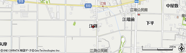 愛知県一宮市明地（江渕）周辺の地図