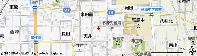 愛知県一宮市萩原町串作天井28周辺の地図