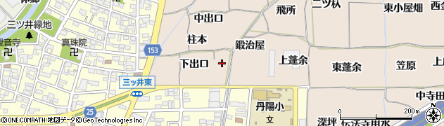 愛知県一宮市丹陽町三ツ井茂八杁周辺の地図