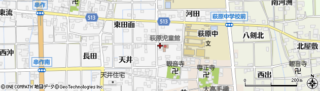 愛知県一宮市萩原町串作河室浦16周辺の地図