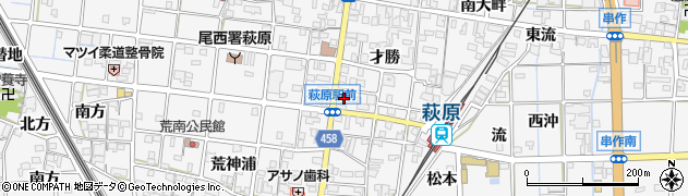 愛知県一宮市萩原町串作才勝1527周辺の地図