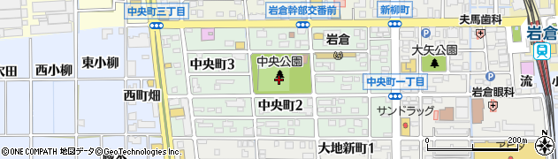 愛知県岩倉市中央町周辺の地図