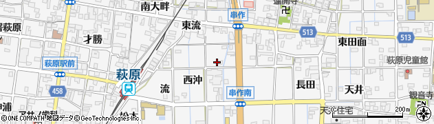 愛知県一宮市萩原町串作東沖10周辺の地図