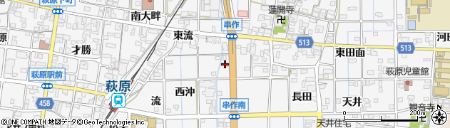 愛知県一宮市萩原町串作東沖7周辺の地図