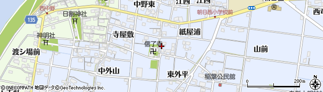 愛知県一宮市上祖父江紙屋浦53周辺の地図
