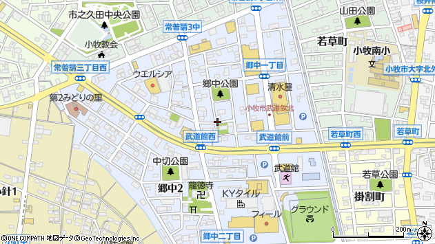 〒485-0033 愛知県小牧市郷中の地図