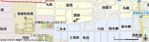 愛知県岩倉市西市町二本木周辺の地図