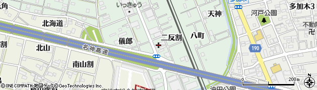 愛知県一宮市大和町妙興寺（二反割）周辺の地図