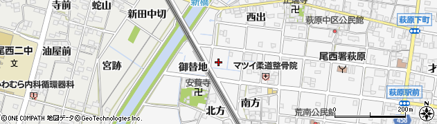 愛知県一宮市萩原町串作蛇塚周辺の地図