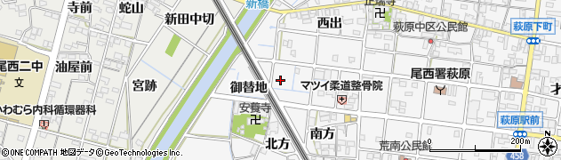 愛知県一宮市萩原町串作（蛇塚）周辺の地図