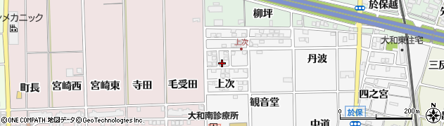 愛知県一宮市大和町於保（上次）周辺の地図