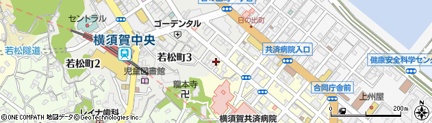 コインパーク横須賀若松町３丁目駐車場周辺の地図