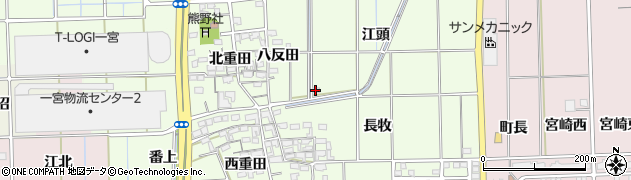 愛知県一宮市大和町北高井（江頭）周辺の地図