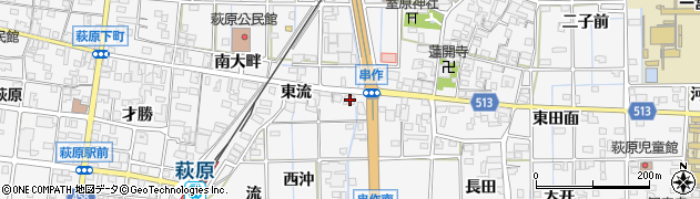 愛知県一宮市萩原町串作東沖995周辺の地図