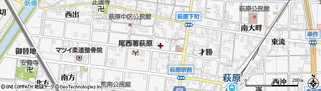 愛知県一宮市萩原町串作（女郎花）周辺の地図