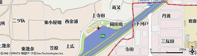 愛知県一宮市丹陽町三ツ井（上寺田）周辺の地図
