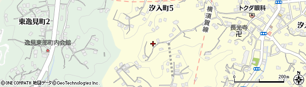 神奈川県横須賀市汐入町5丁目18周辺の地図