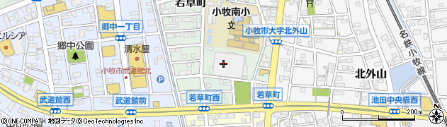 愛知県小牧市若草町周辺の地図