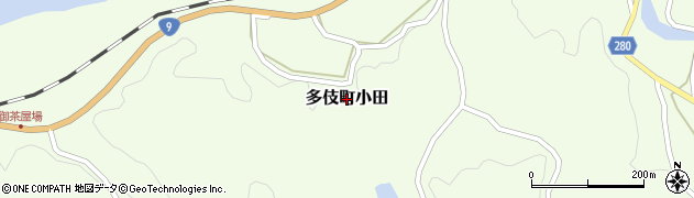 島根県出雲市多伎町小田周辺の地図